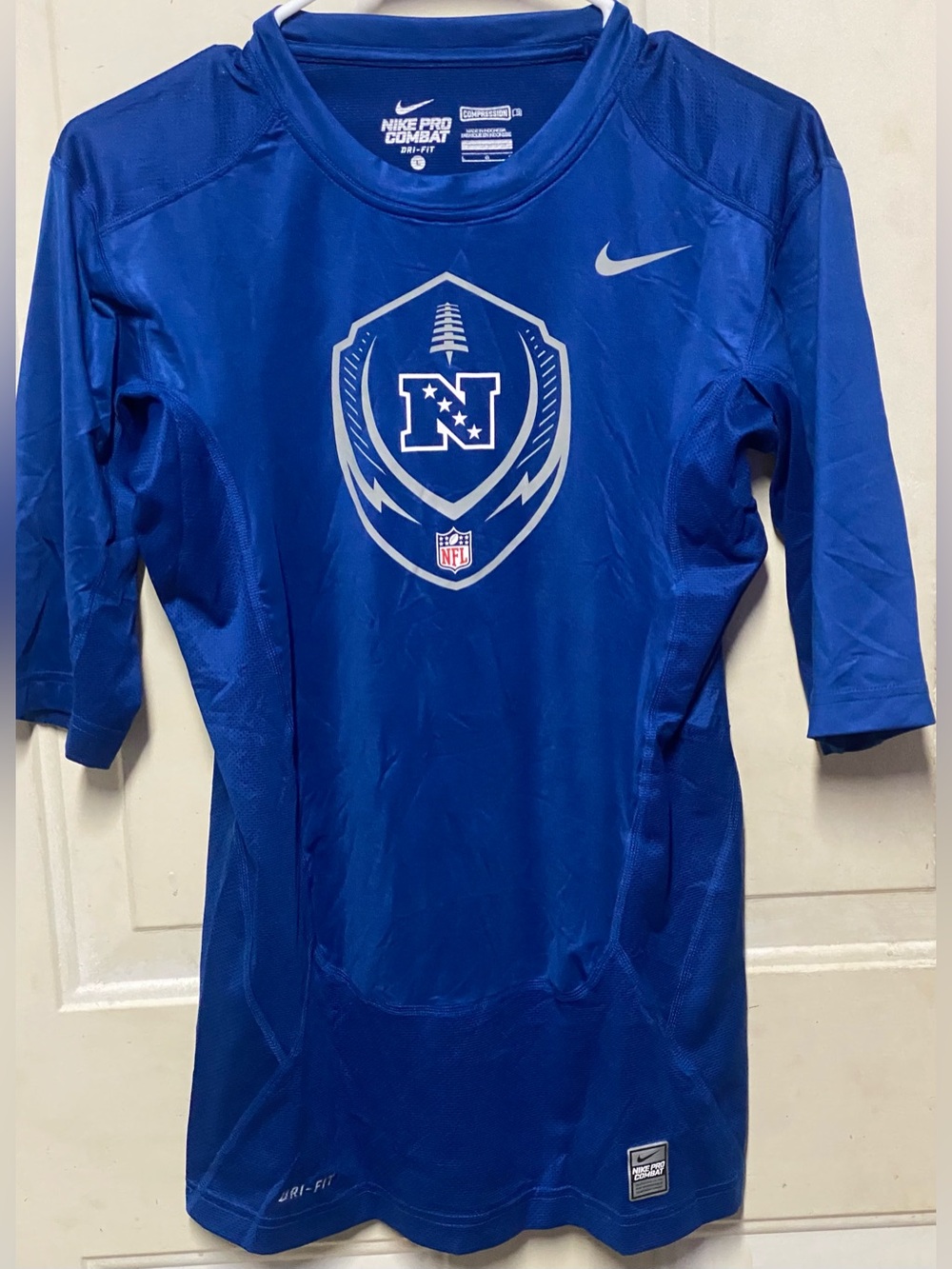 Nike Pro Combat NFL NFC Dri-FIT Compression Shirt Blue Men’s Large